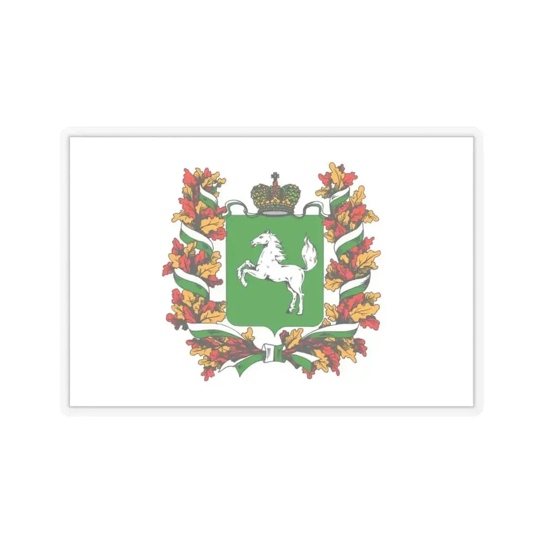 Flag of Tomsk Oblast Russia - STICKER Vinyl Kiss-Cut Decal 4 Inch Transparent - The Sticker Space