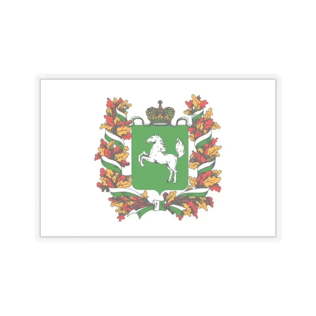 Flag of Tomsk Oblast Russia - STICKER Vinyl Kiss-Cut Decal 6 Inch Transparent - The Sticker Space