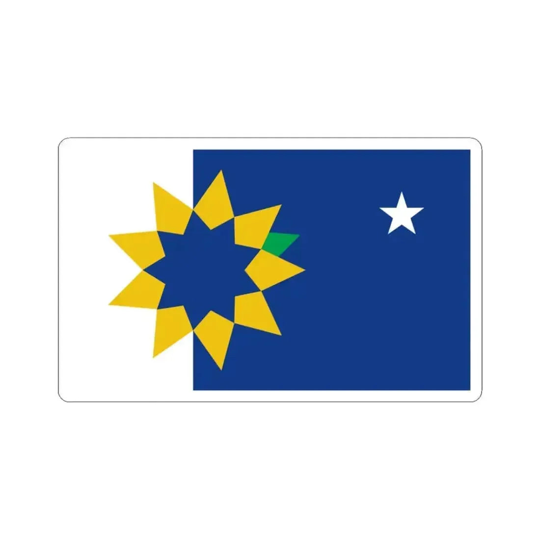 Flag of Topeka Kansas (United States) STICKER Vinyl Kiss-Cut Decal 3 Inch White - The Sticker Space