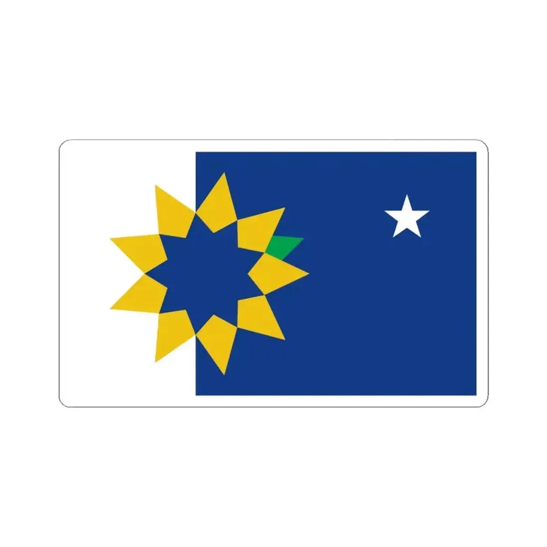 Flag of Topeka Kansas (United States) STICKER Vinyl Kiss-Cut Decal 4 Inch White - The Sticker Space