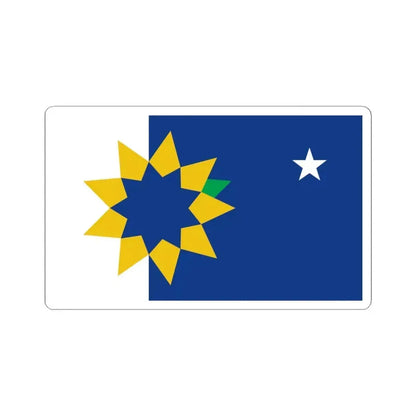 Flag of Topeka Kansas (United States) STICKER Vinyl Kiss-Cut Decal 6 Inch White - The Sticker Space