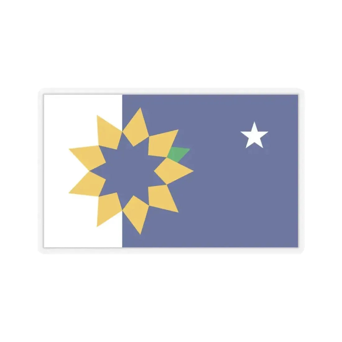 Flag of Topeka, KS - STICKER Vinyl Kiss-Cut Decal 3 Inch Transparent - The Sticker Space