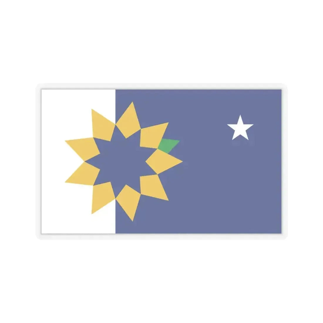 Flag of Topeka, KS - STICKER Vinyl Kiss-Cut Decal 6 Inch Transparent - The Sticker Space