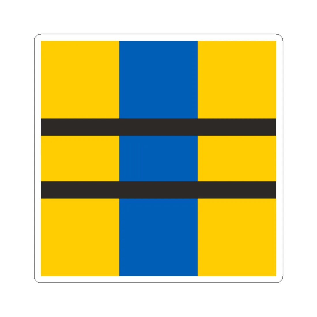 Flag of Toreboda (Sweden) STICKER Vinyl Kiss-Cut Decal 3 Inch White - The Sticker Space