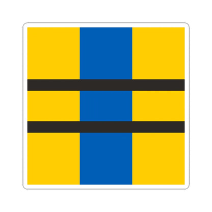 Flag of Toreboda (Sweden) STICKER Vinyl Kiss-Cut Decal 3 Inch White - The Sticker Space