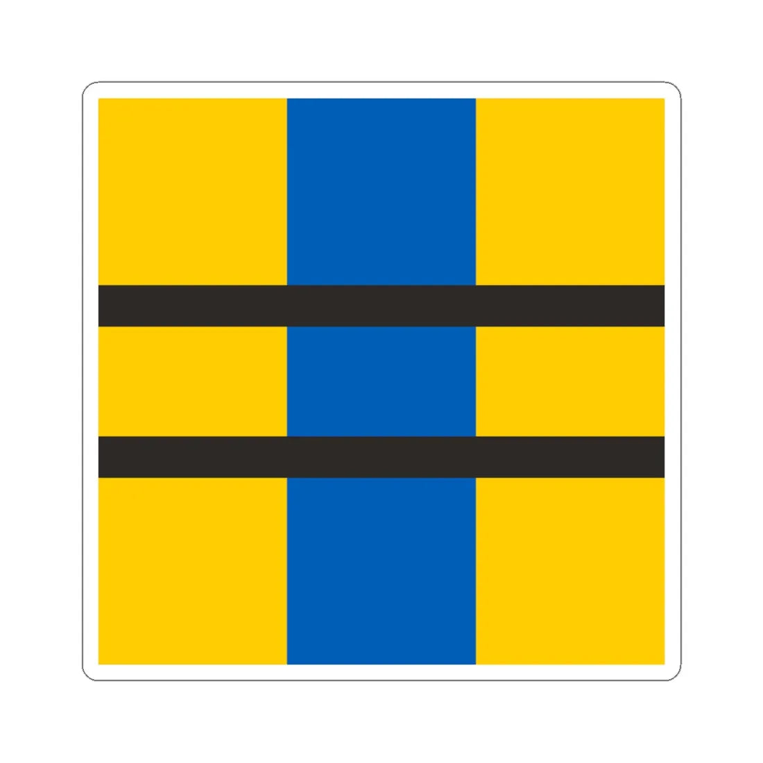 Flag of Toreboda (Sweden) STICKER Vinyl Kiss-Cut Decal 4 Inch White - The Sticker Space