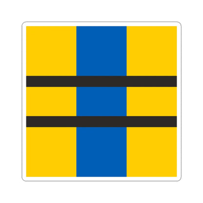 Flag of Toreboda (Sweden) STICKER Vinyl Kiss-Cut Decal 4 Inch White - The Sticker Space