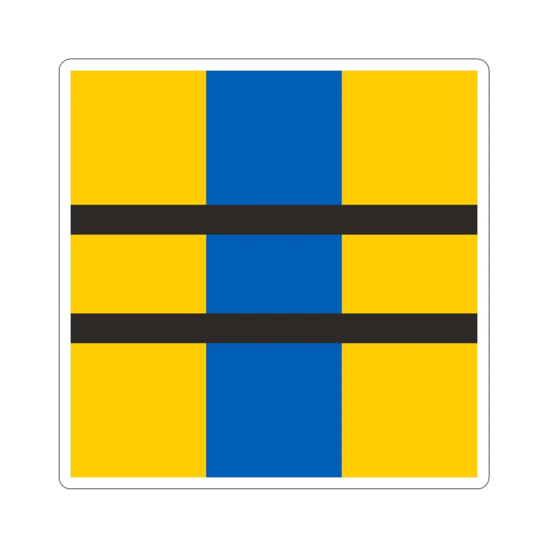 Flag of Toreboda (Sweden) STICKER Vinyl Kiss-Cut Decal 6 Inch White - The Sticker Space
