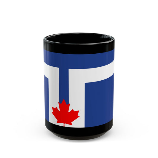 Flag of Toronto Canada - Black Coffee Mug-15oz-The Sticker Space