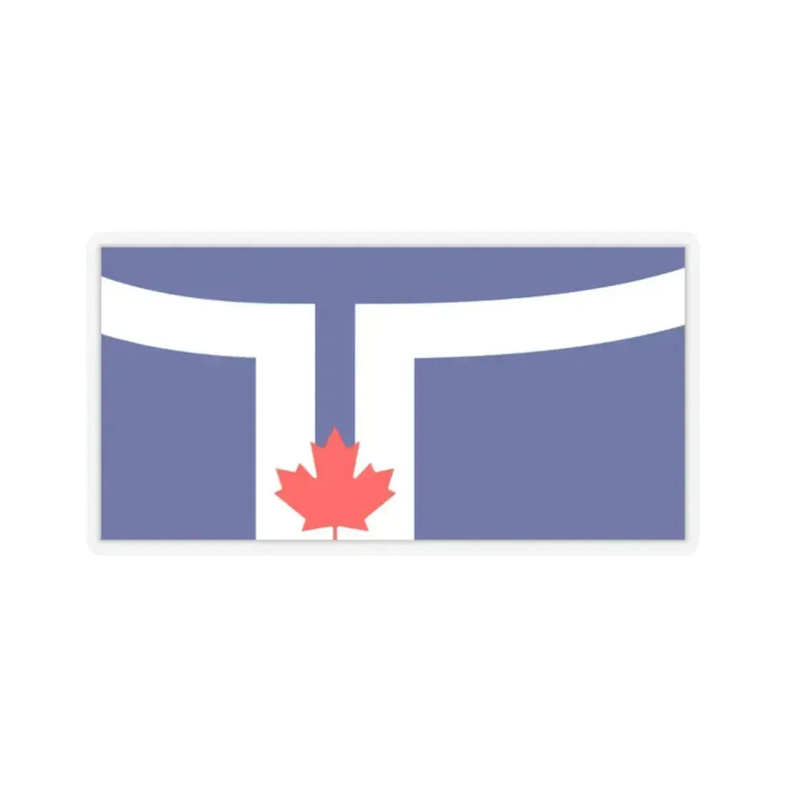 Flag of Toronto Canada - STICKER Vinyl Kiss-Cut Decal 2 Inch Transparent - The Sticker Space