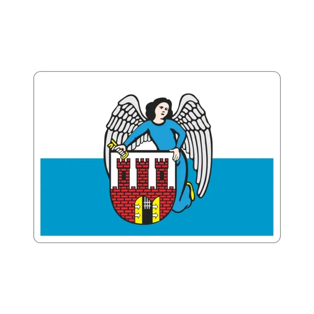 Flag of Toruń Poland STICKER Vinyl Die-Cut Decal - The Sticker Space