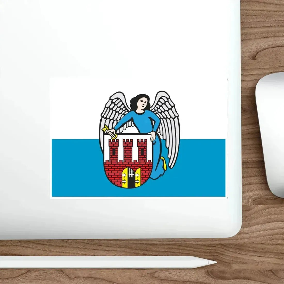 Flag of Toruń Poland STICKER Vinyl Die-Cut Decal - The Sticker Space