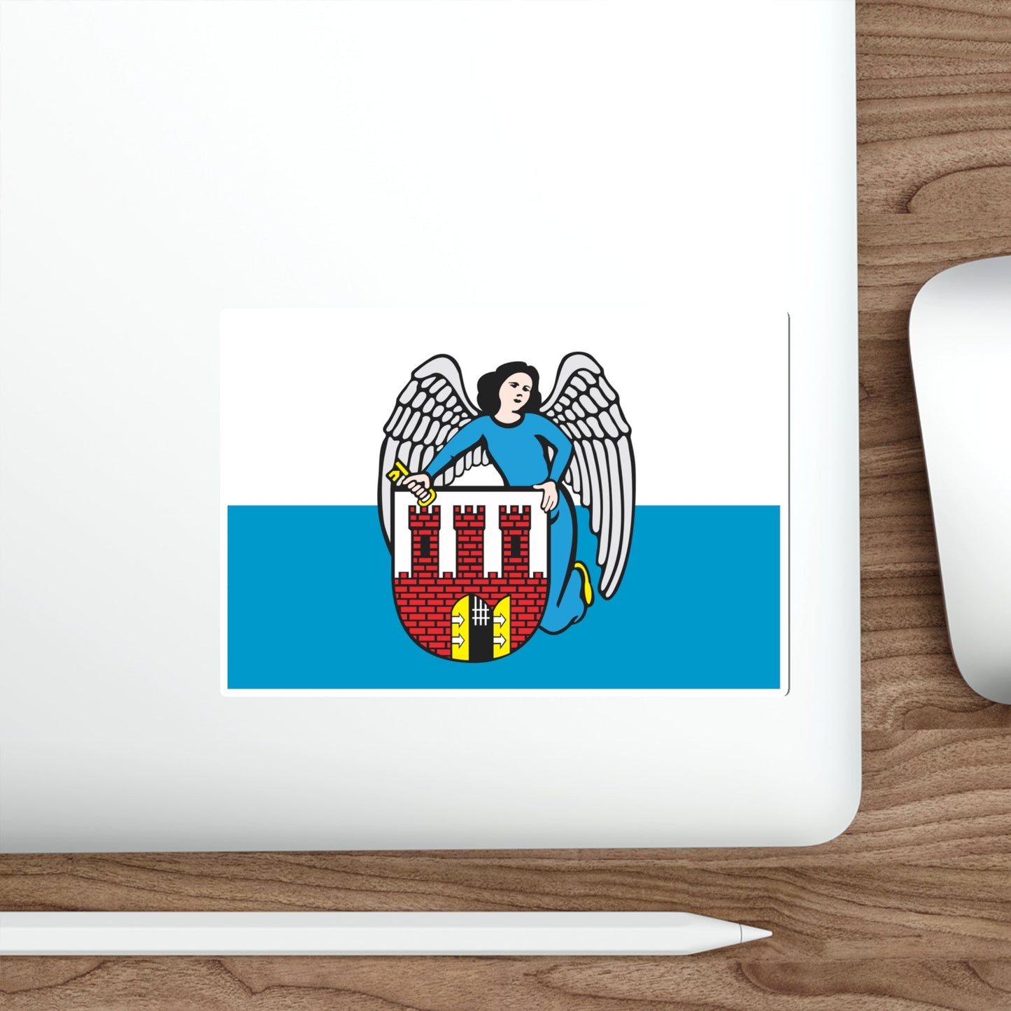 Flag of Toruń Poland STICKER Vinyl Die-Cut Decal-The Sticker Space