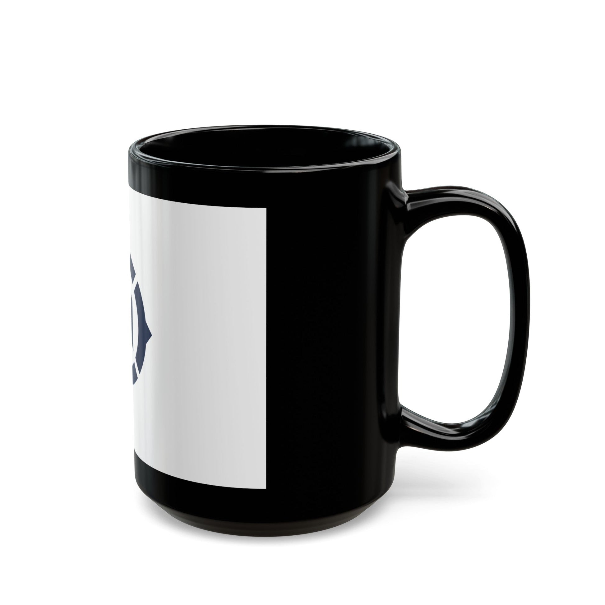 Flag of Toyokawa Aichi Japan - Black Coffee Mug-The Sticker Space