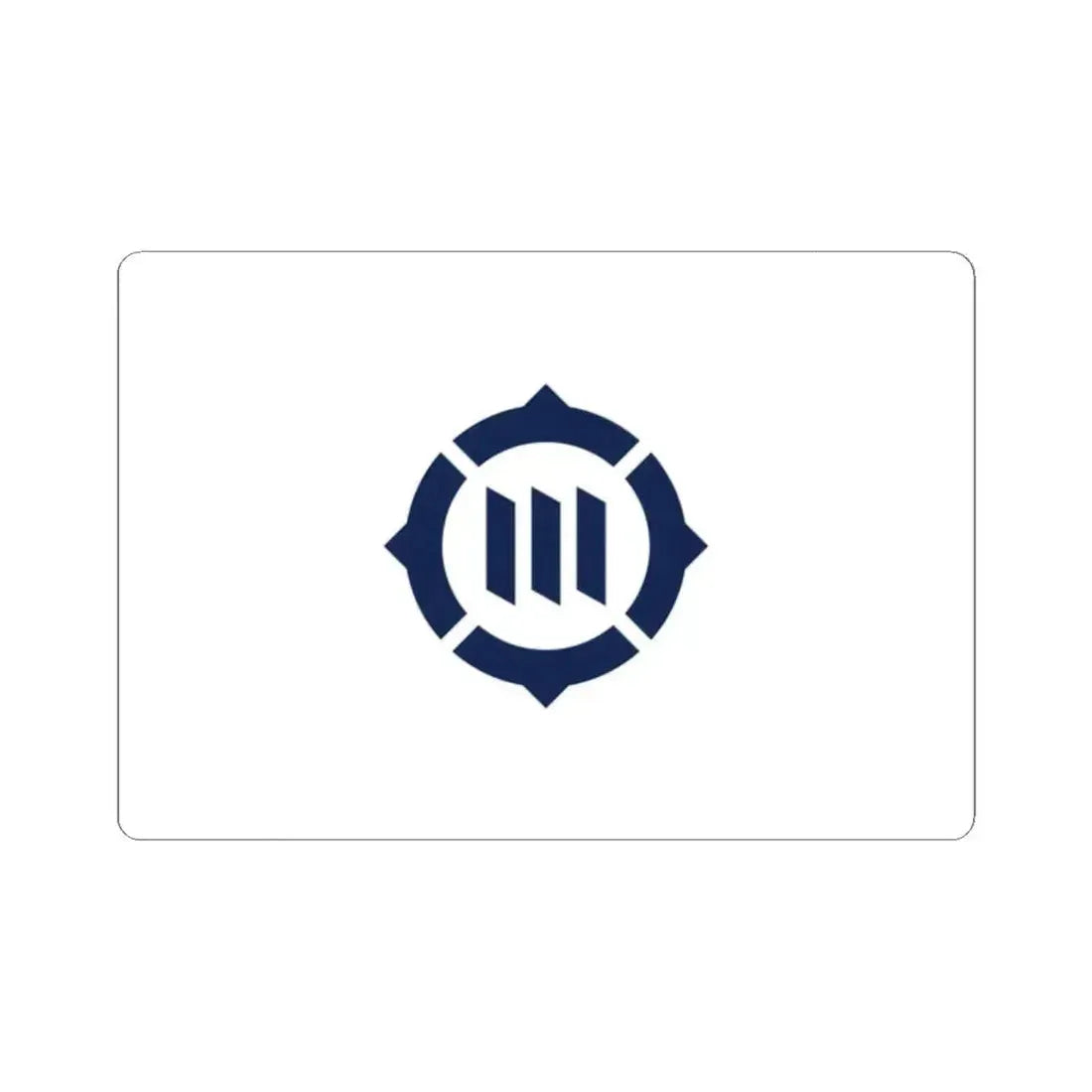 Flag of Toyokawa Aichi Japan - STICKER Vinyl Kiss-Cut Decal 2 Inch White - The Sticker Space