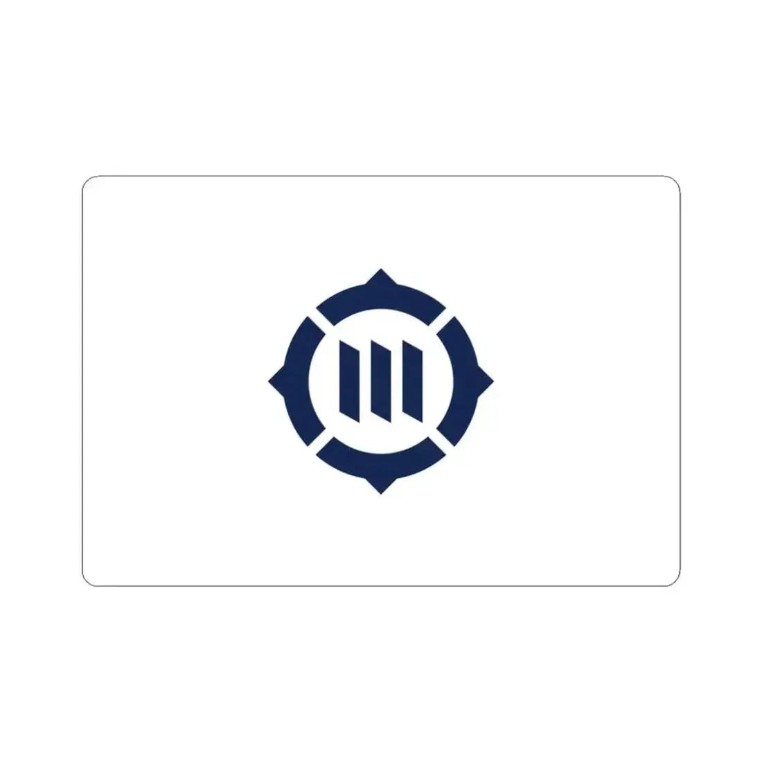 Flag of Toyokawa Aichi Japan - STICKER Vinyl Kiss-Cut Decal 3 Inch White - The Sticker Space