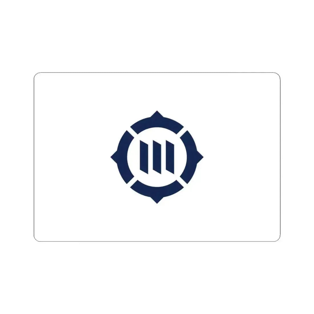 Flag of Toyokawa Aichi Japan - STICKER Vinyl Kiss-Cut Decal 4 Inch White - The Sticker Space