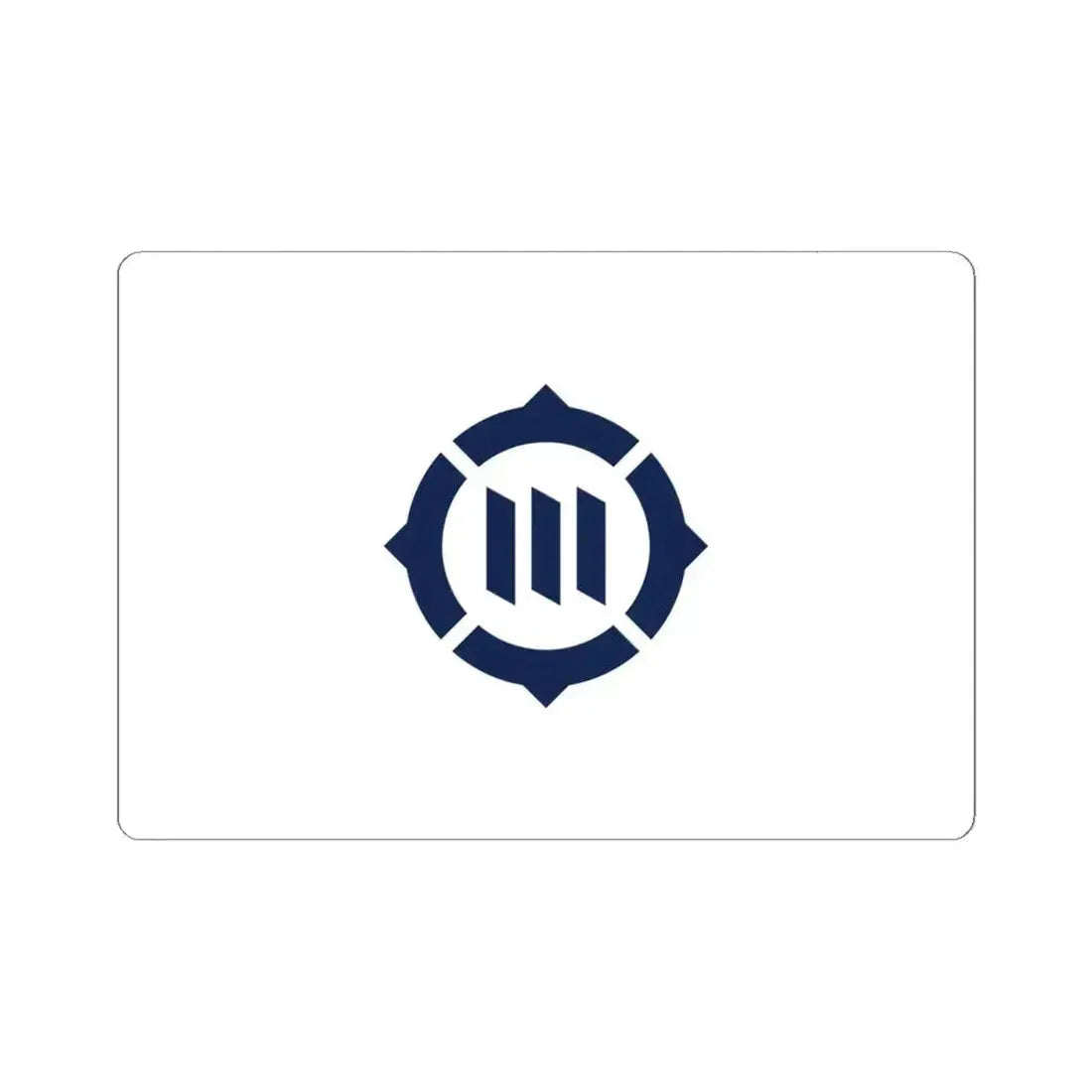 Flag of Toyokawa Aichi Japan - STICKER Vinyl Kiss-Cut Decal 6 Inch White - The Sticker Space