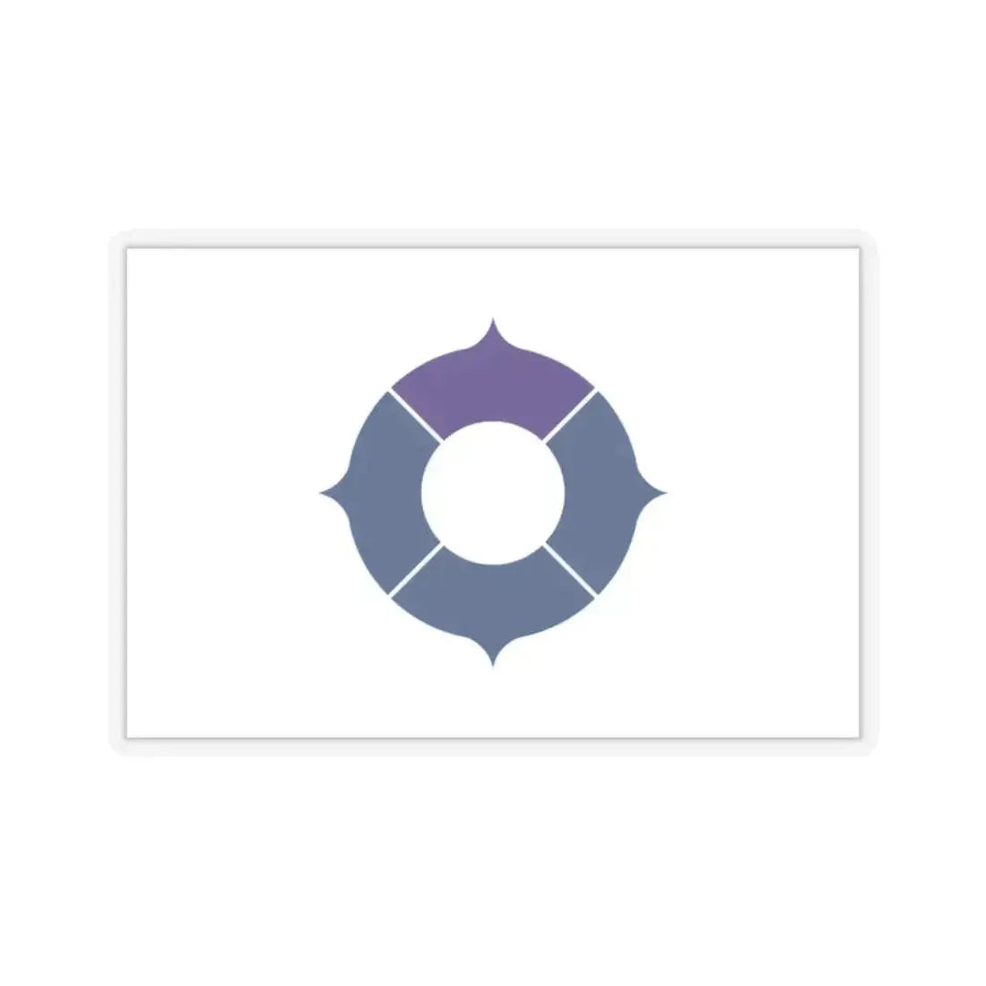 Flag of Toyonaka Osaka Japan - STICKER Vinyl Kiss-Cut Decal 2 Inch Transparent - The Sticker Space