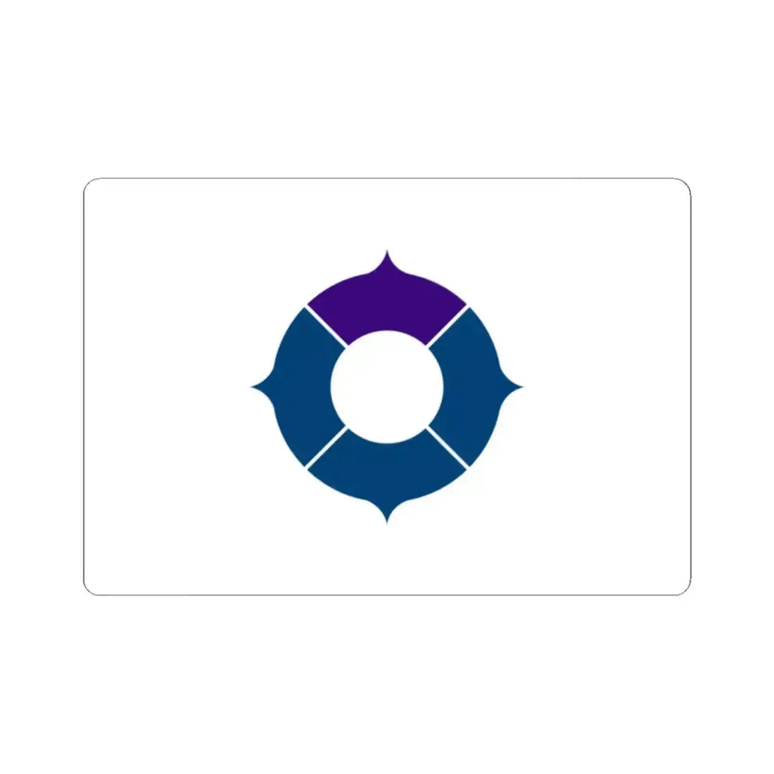 Flag of Toyonaka Osaka Japan - STICKER Vinyl Kiss-Cut Decal 2 Inch White - The Sticker Space