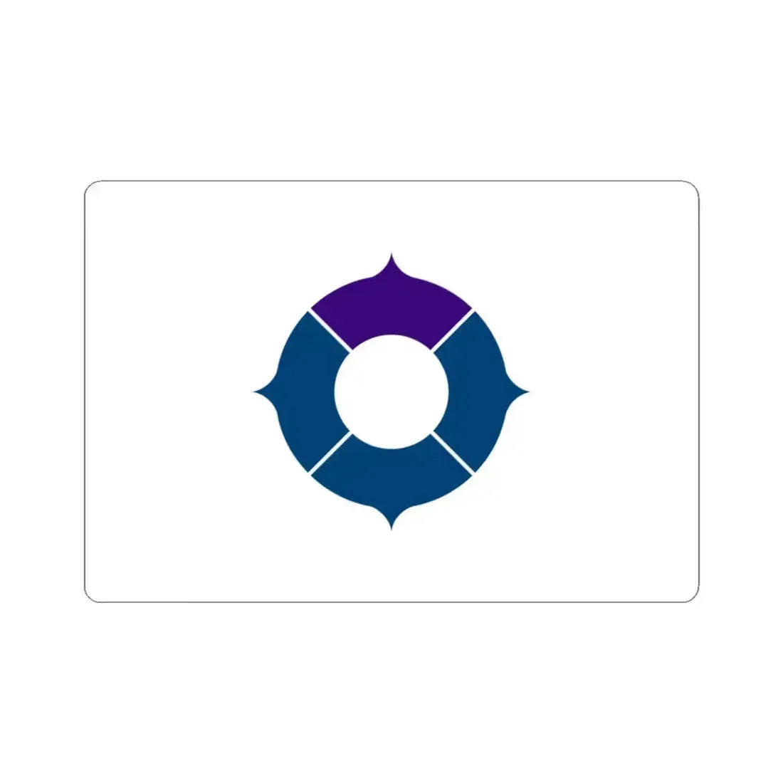 Flag of Toyonaka Osaka Japan - STICKER Vinyl Kiss-Cut Decal 3 Inch White - The Sticker Space