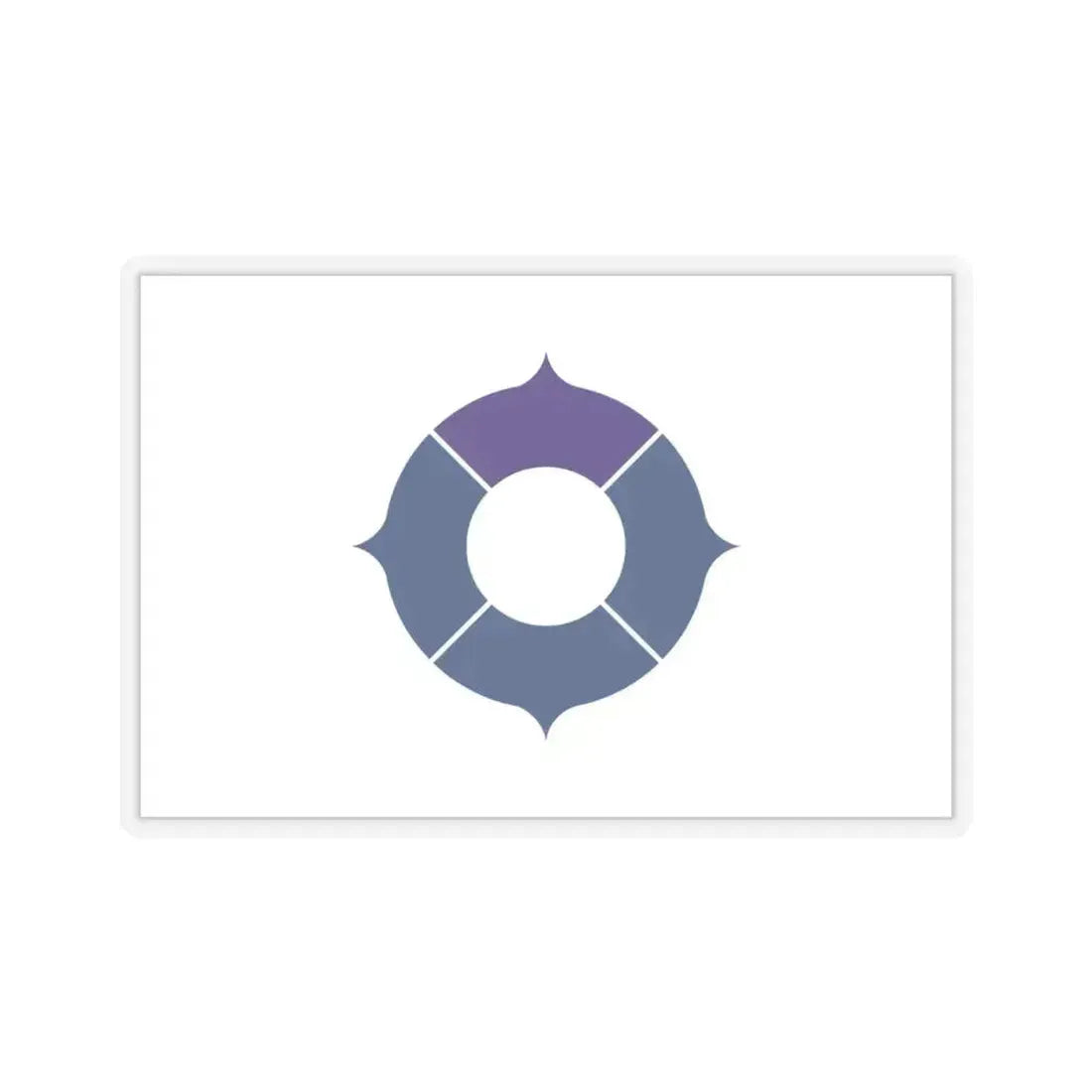 Flag of Toyonaka Osaka Japan - STICKER Vinyl Kiss-Cut Decal 4 Inch Transparent - The Sticker Space