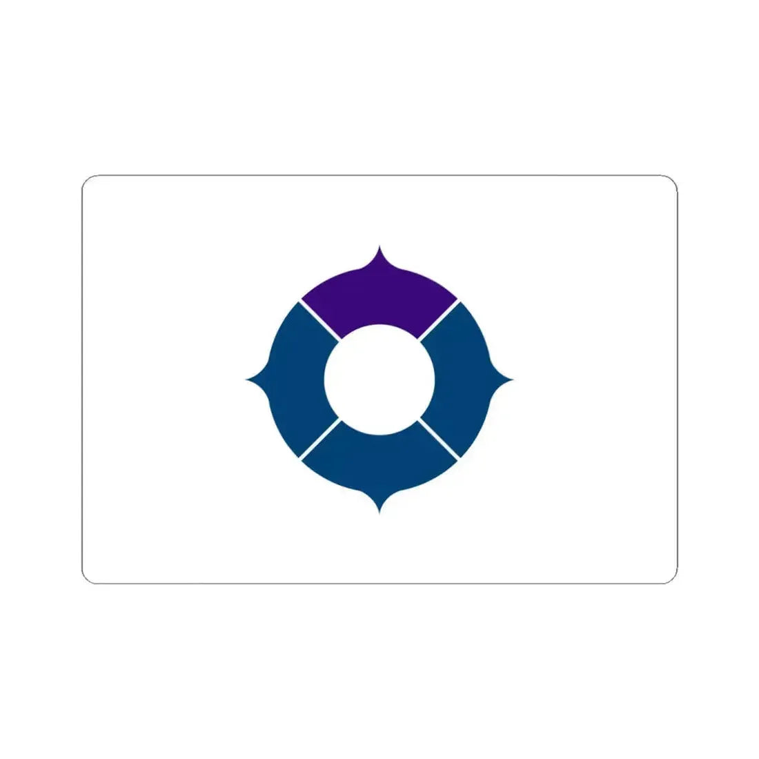 Flag of Toyonaka Osaka Japan - STICKER Vinyl Kiss-Cut Decal 4 Inch White - The Sticker Space