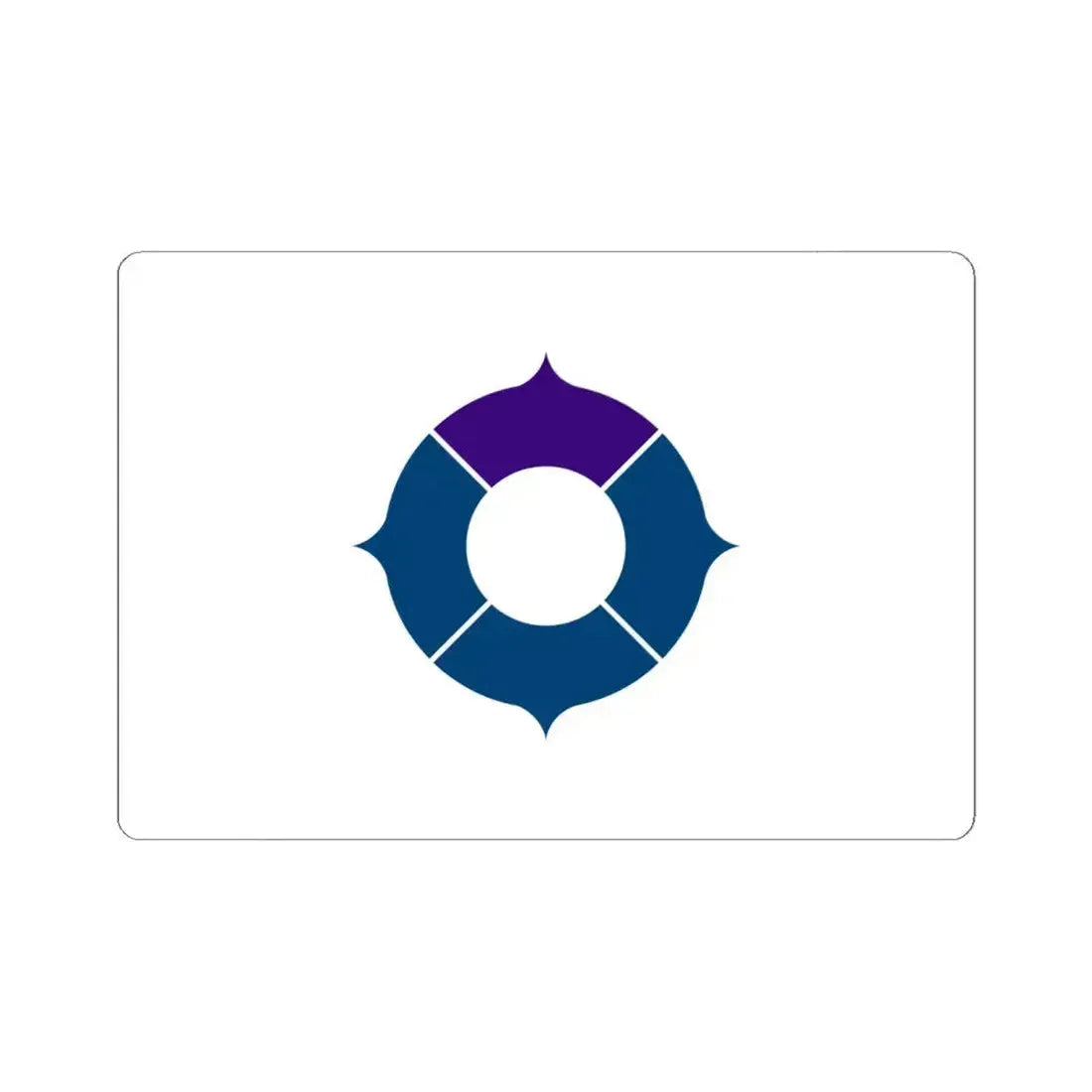 Flag of Toyonaka Osaka Japan - STICKER Vinyl Kiss-Cut Decal 6 Inch White - The Sticker Space