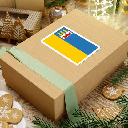 Flag of Transcarpathian Oblast (Ukraine) STICKER Vinyl Kiss-Cut Decal - The Sticker Space