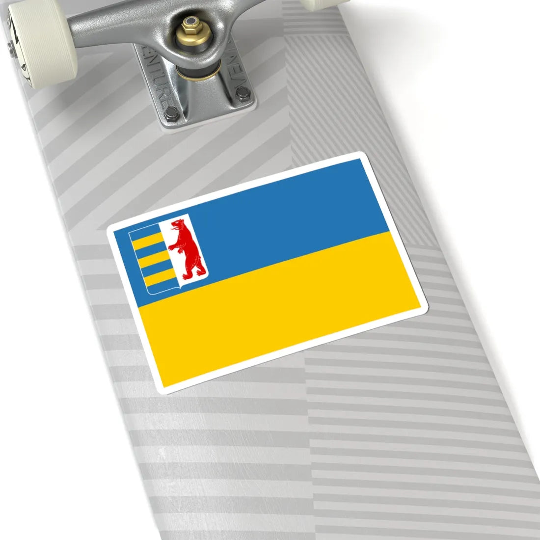 Flag of Transcarpathian Oblast (Ukraine) STICKER Vinyl Kiss-Cut Decal - The Sticker Space