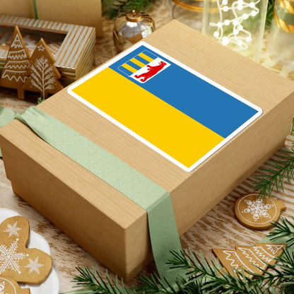 Flag of Transcarpathian Oblast (Ukraine) STICKER Vinyl Kiss-Cut Decal - The Sticker Space