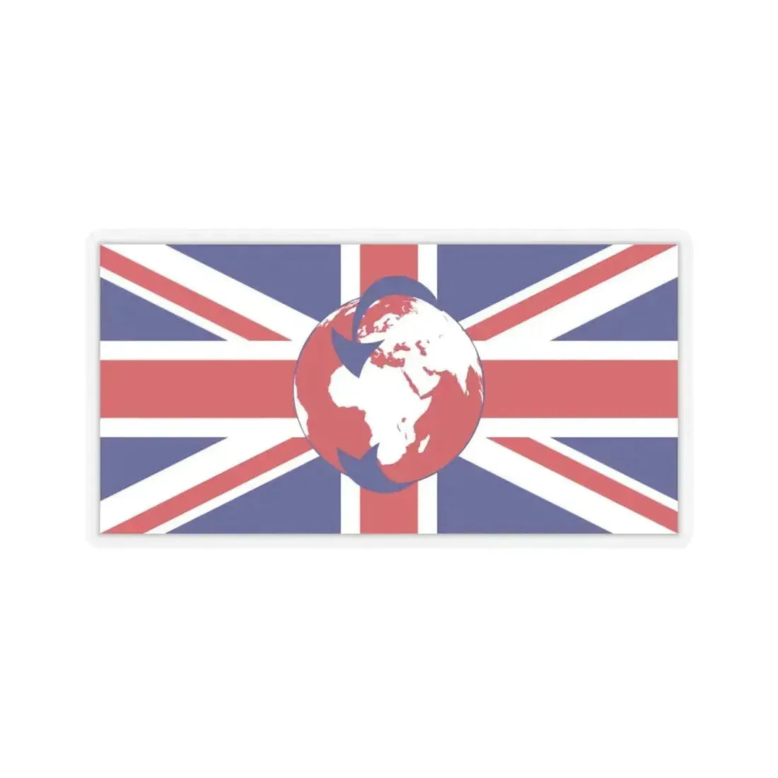 Flag of Transglobe Expedition - STICKER Vinyl Kiss-Cut Decal 4 Inch Transparent - The Sticker Space