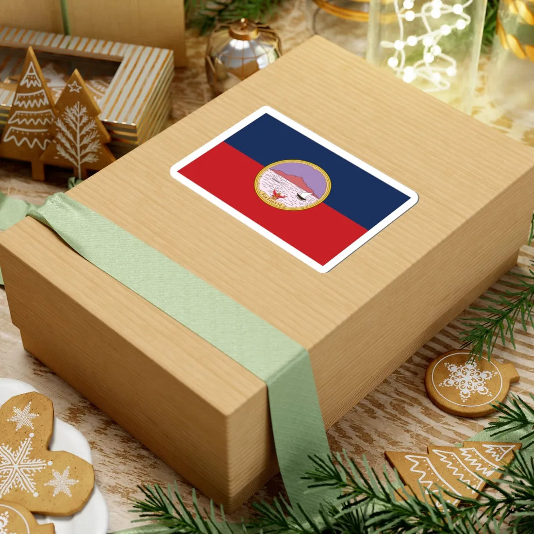 Flag of Trat Province (Thailand) STICKER Vinyl Kiss-Cut Decal - The Sticker Space