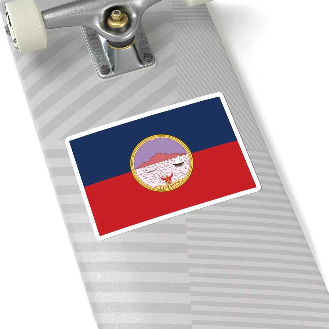 Flag of Trat Province (Thailand) STICKER Vinyl Kiss-Cut Decal - The Sticker Space