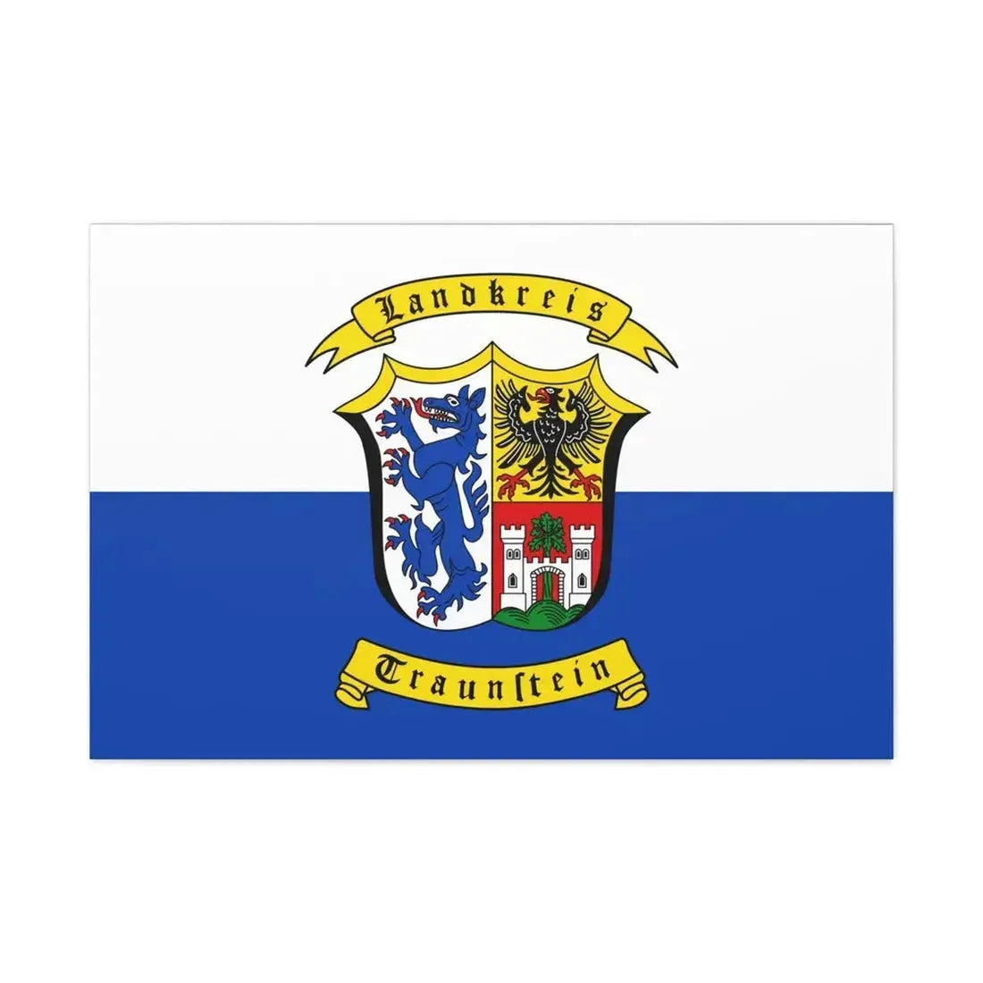 Flag of Traunstein Germany - Canvas Wall Art - The Sticker Space