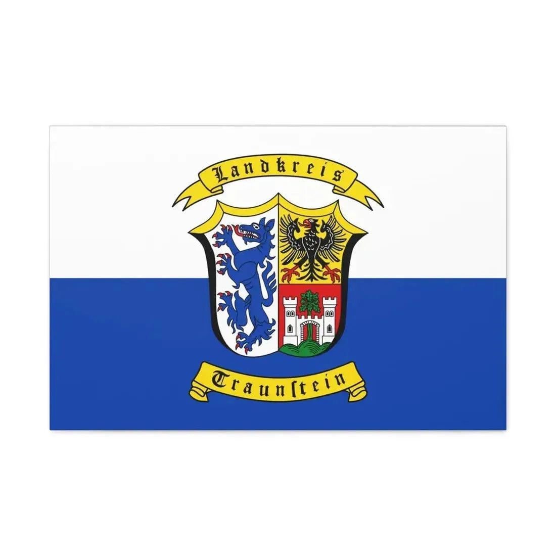 Flag of Traunstein Germany - Canvas Wall Art - The Sticker Space