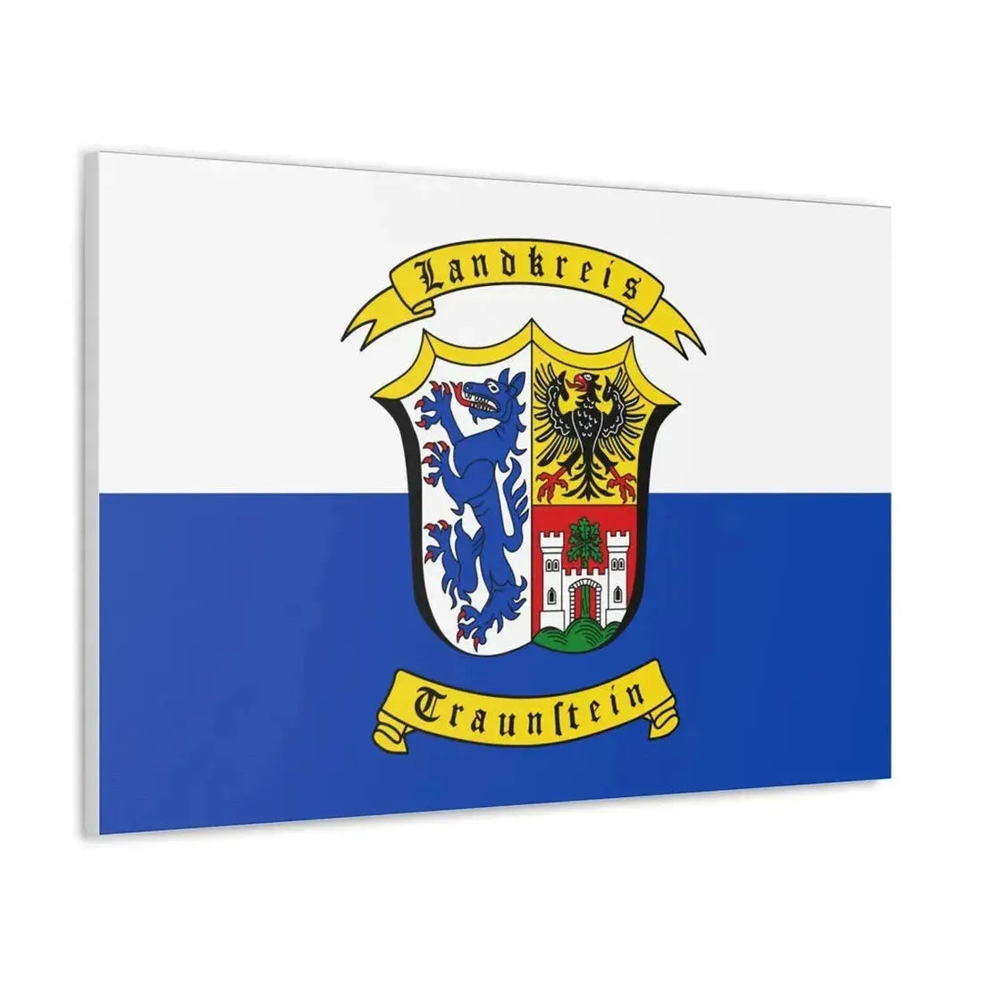 Flag of Traunstein Germany - Canvas Wall Art - The Sticker Space