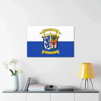 Flag of Traunstein Germany - Canvas Wall Art - The Sticker Space