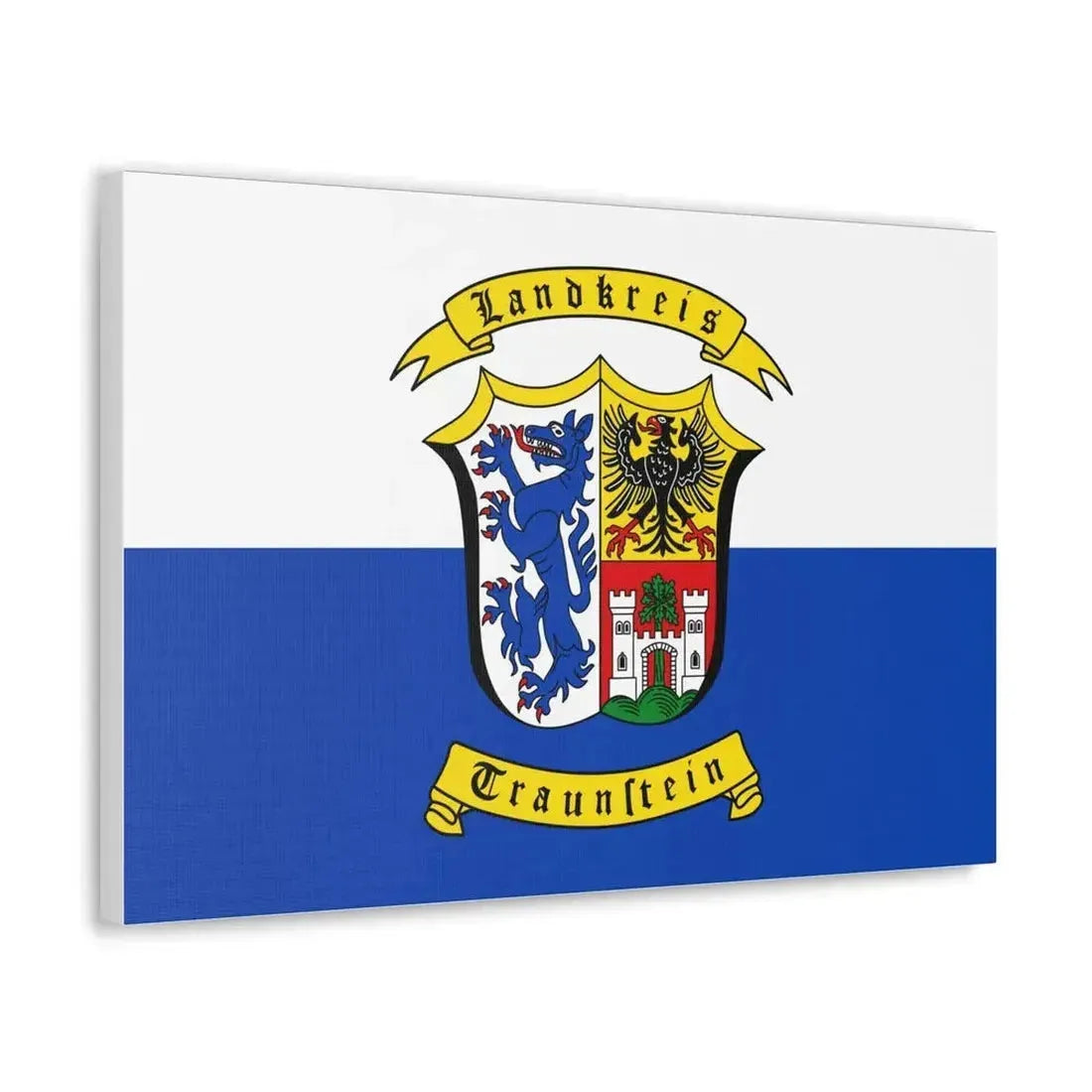 Flag of Traunstein Germany - Canvas Wall Art - The Sticker Space