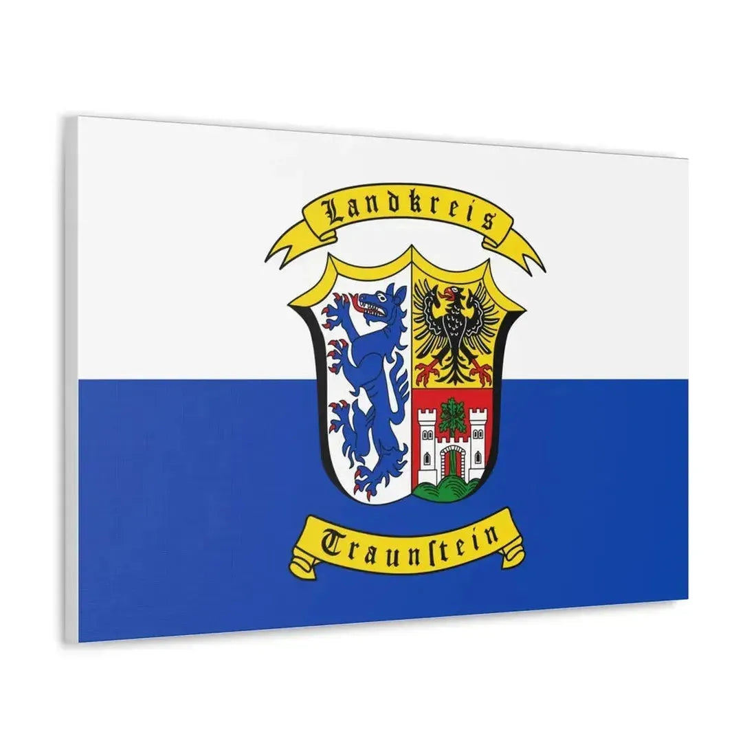Flag of Traunstein Germany - Canvas Wall Art - The Sticker Space