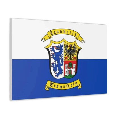 Flag of Traunstein Germany - Canvas Wall Art - The Sticker Space