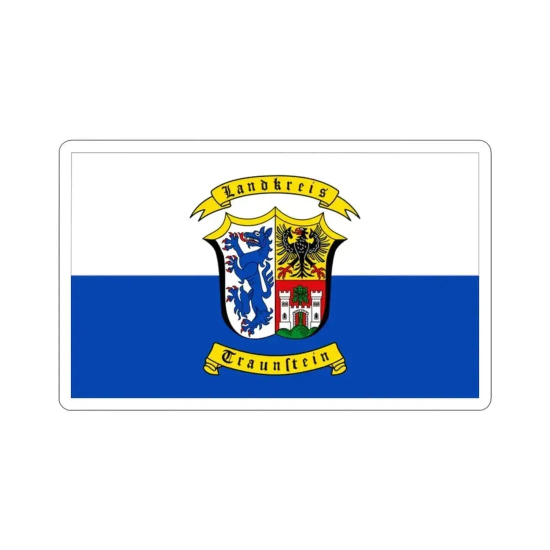 Flag of Traunstein Germany STICKER Vinyl Die-Cut Decal 2 Inch - The Sticker Space