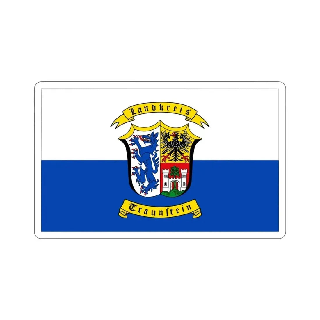 Flag of Traunstein Germany STICKER Vinyl Die-Cut Decal 3 Inch - The Sticker Space