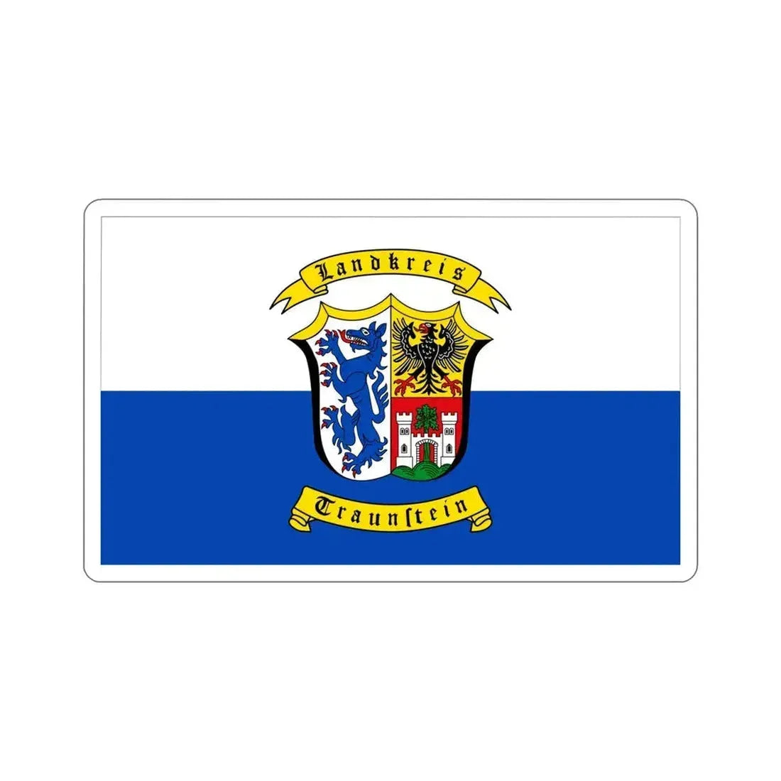 Flag of Traunstein Germany STICKER Vinyl Die-Cut Decal 5 Inch - The Sticker Space
