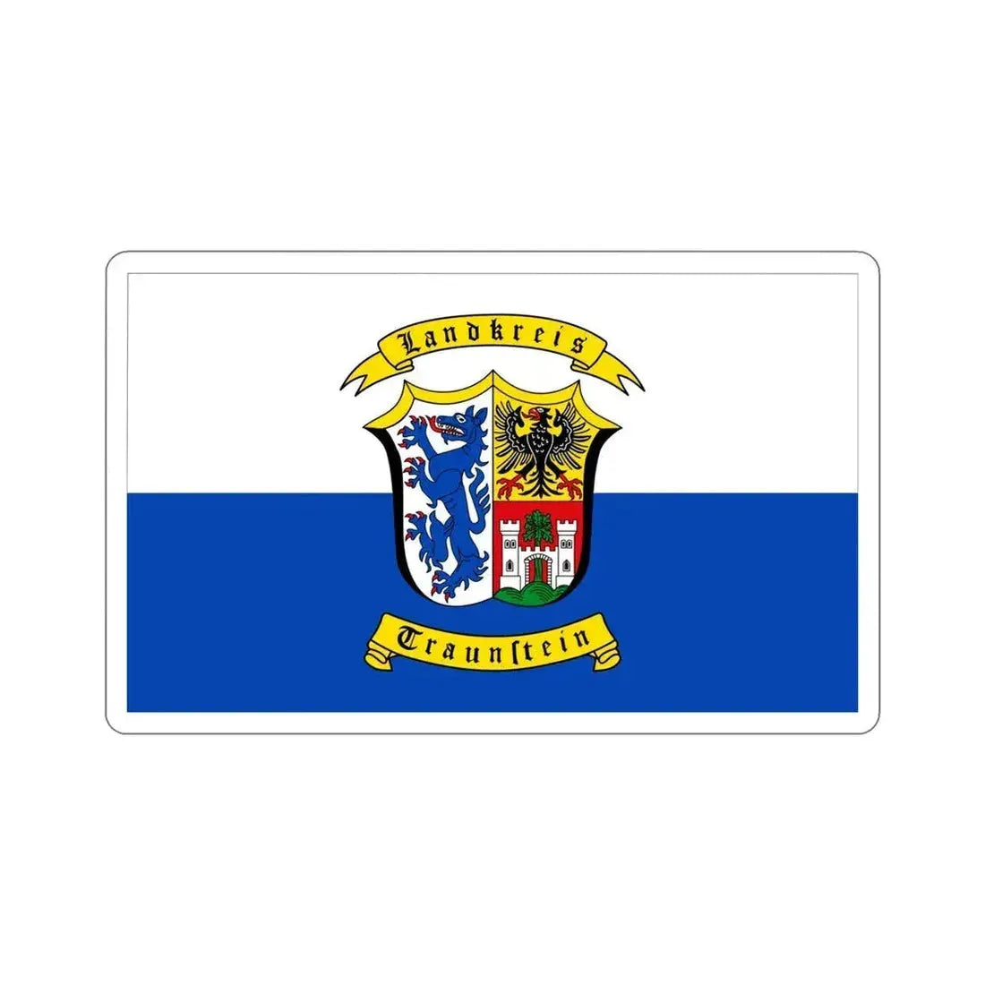 Flag of Traunstein Germany STICKER Vinyl Die-Cut Decal 6 Inch - The Sticker Space