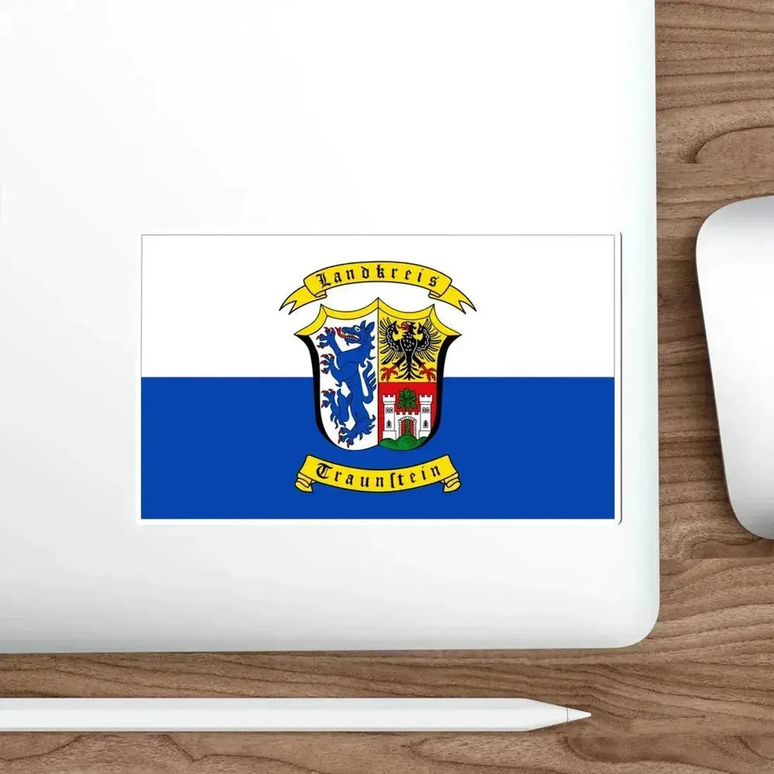 Flag of Traunstein Germany STICKER Vinyl Die-Cut Decal - The Sticker Space