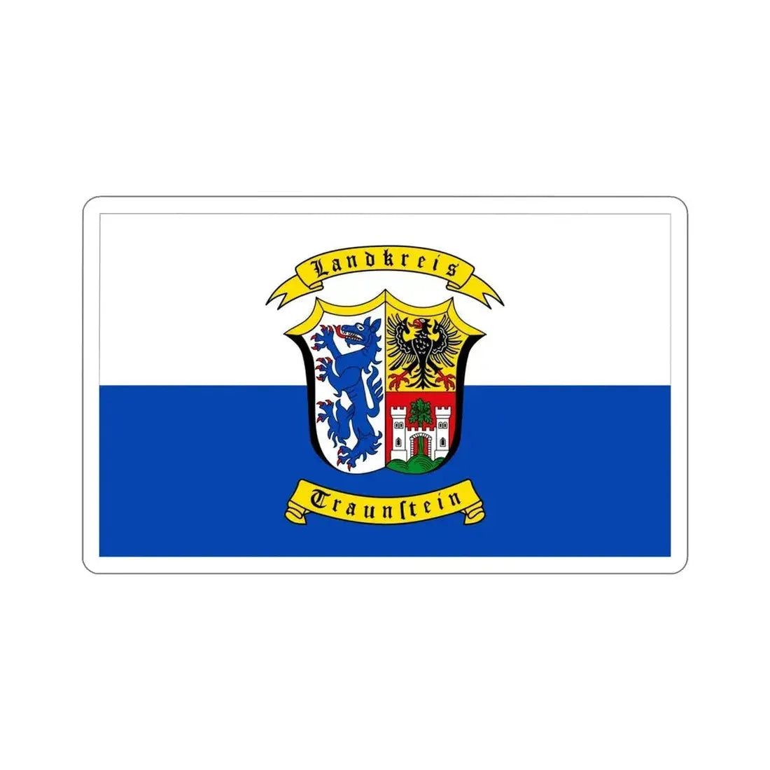 Flag of Traunstein Germany STICKER Vinyl Die-Cut Decal - The Sticker Space