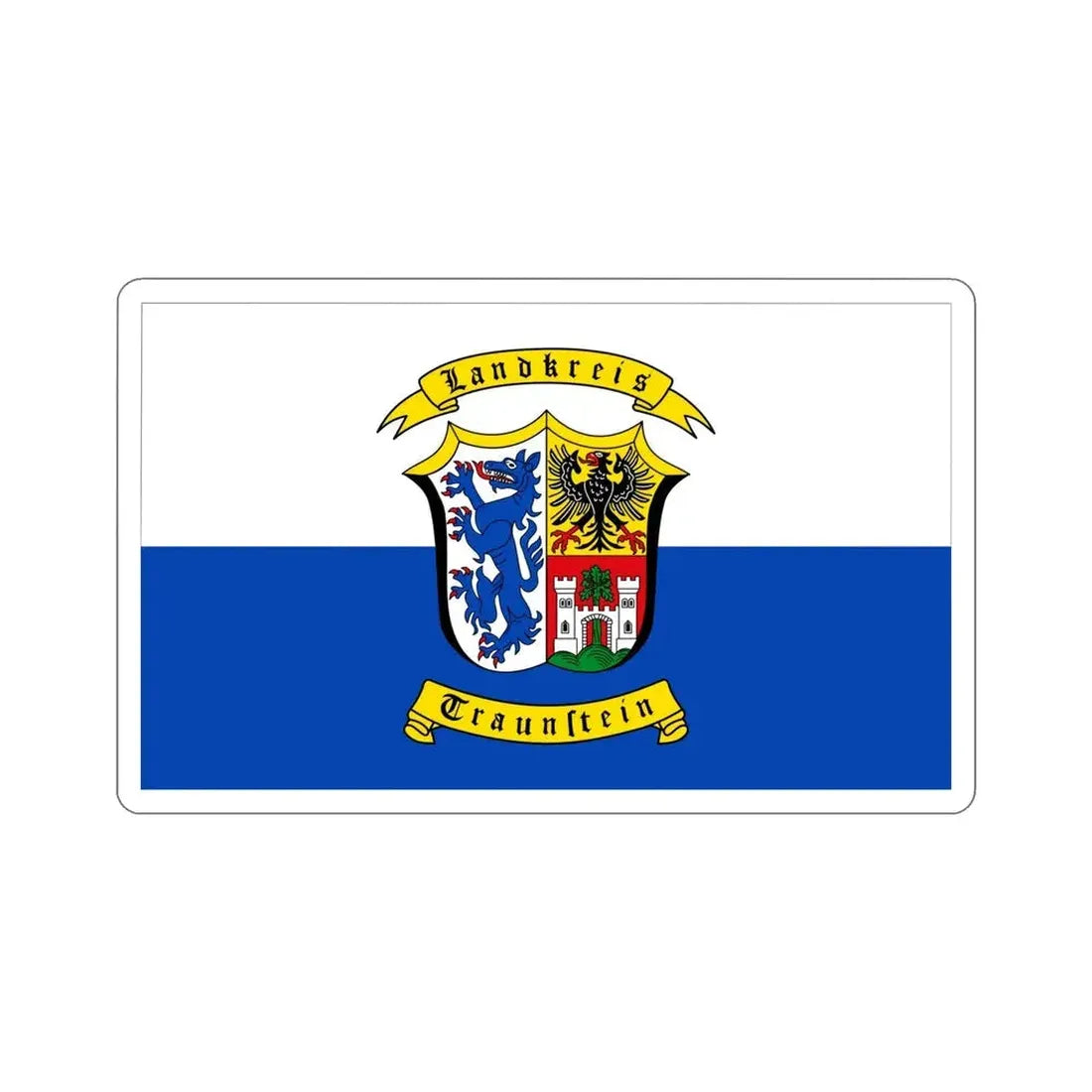 Flag of Traunstein Germany STICKER Vinyl Die-Cut Decal - The Sticker Space