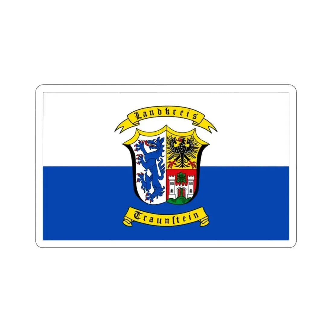 Flag of Traunstein Germany STICKER Vinyl Die-Cut Decal - The Sticker Space