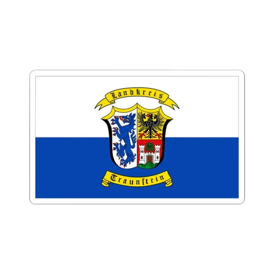 Flag of Traunstein Germany - STICKER Vinyl Kiss-Cut Decal 2 Inch White - The Sticker Space